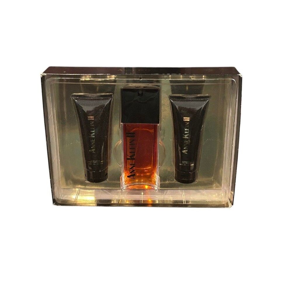 ANNE KLEIN II Eau de Parfum Gift Set EDP 3.4 Oz + Lotion + Shower Gel RARE